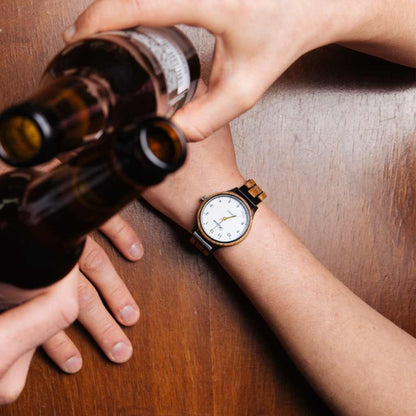 Drevené hodinky dámske Bierzeit