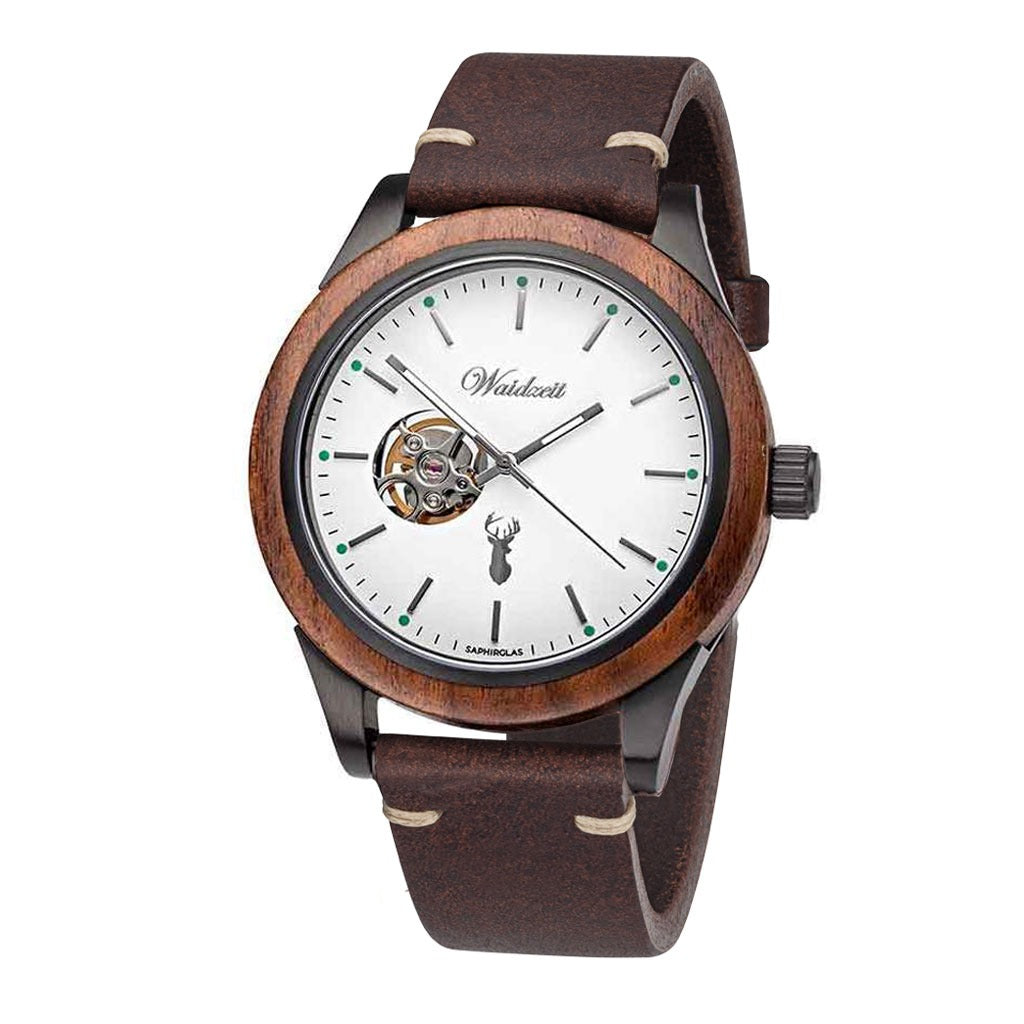 Drevené hodinky GAMSKAR LEATHER