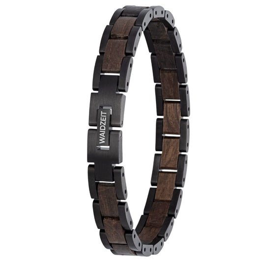 Drevený náramok Mystik Black – drevené hodinky Waidzeit